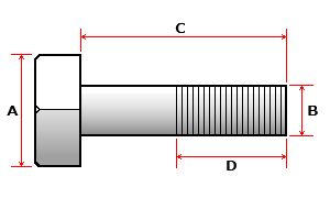 耕うん機爪用ボルトサイズ図