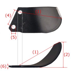 コバシ　ロータリー用　フランジ花形Z爪　E2495Z相当　サイズ図
